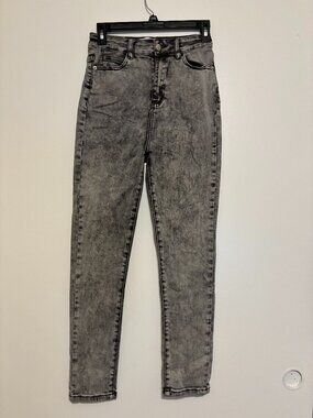 CHIPRE Gray Acid Wash High Waisted Skinny Jeans Size 26